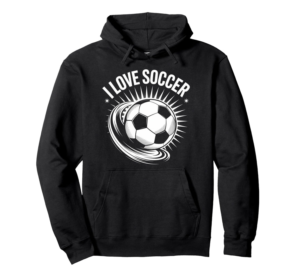I Love Soccer Ball Passion Action Hoodie - Custom Art Print for Adults - T-Shirt, Sweatshirt, Hoodie