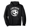 I Love Soccer Ball Passion Action Hoodie - Custom Art Print for Adults - T-Shirt, Sweatshirt, Hoodie