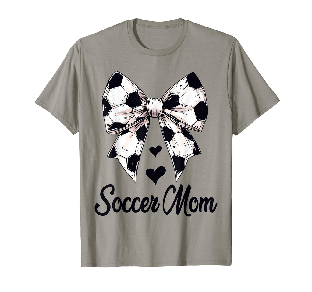 Soccer Mom Coquette Bow Soccer T-Shirt - Casual Everyday Wear for Adults - T-Shirt, Sweatshirt, Hoodie