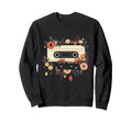 Flowers Cassette Tape Sweatshirt - Fun Novelty Design for Adults - T-Shirt, Sweatshirt, Hoodie
