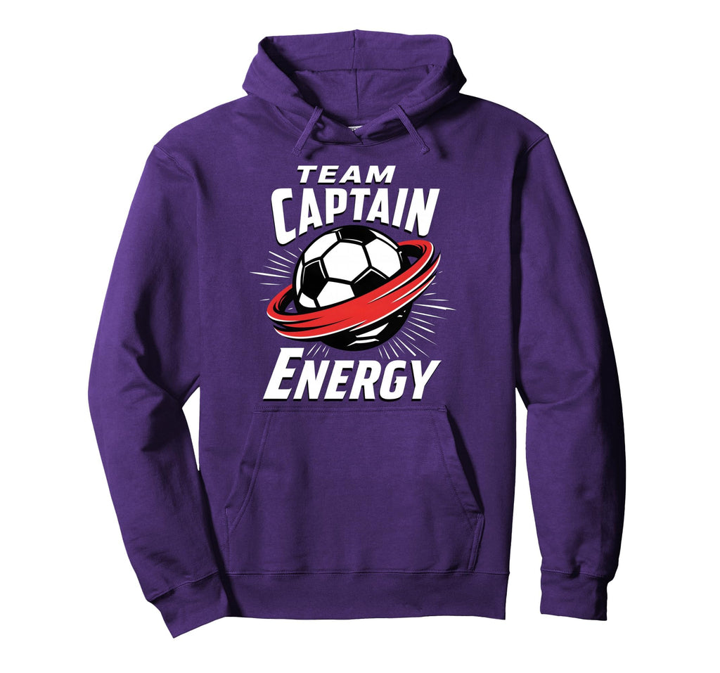 Team Captain Energy Soccer Hoodie - Fun Novelty Design for Adults - T-Shirt, Sweatshirt, Hoodie