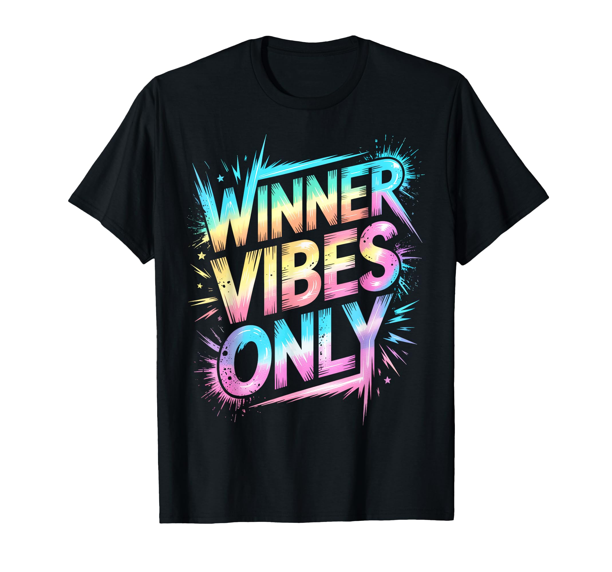 Winner Vibes Only Motivational Field T-Shirt - Custom Art Print for Adults - T-Shirt, Sweatshirt, Hoodie