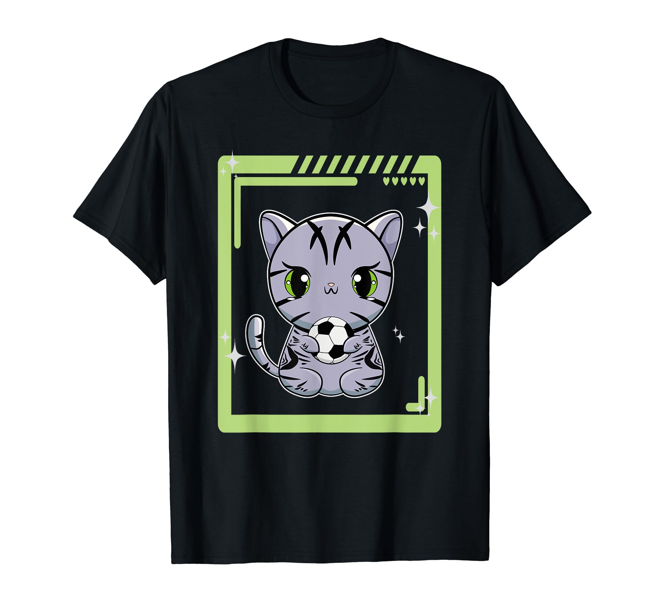 Anime American Shorthair Cat Soccer T-Shirt - Custom Art Print for Adults - T-Shirt, Sweatshirt, Hoodie