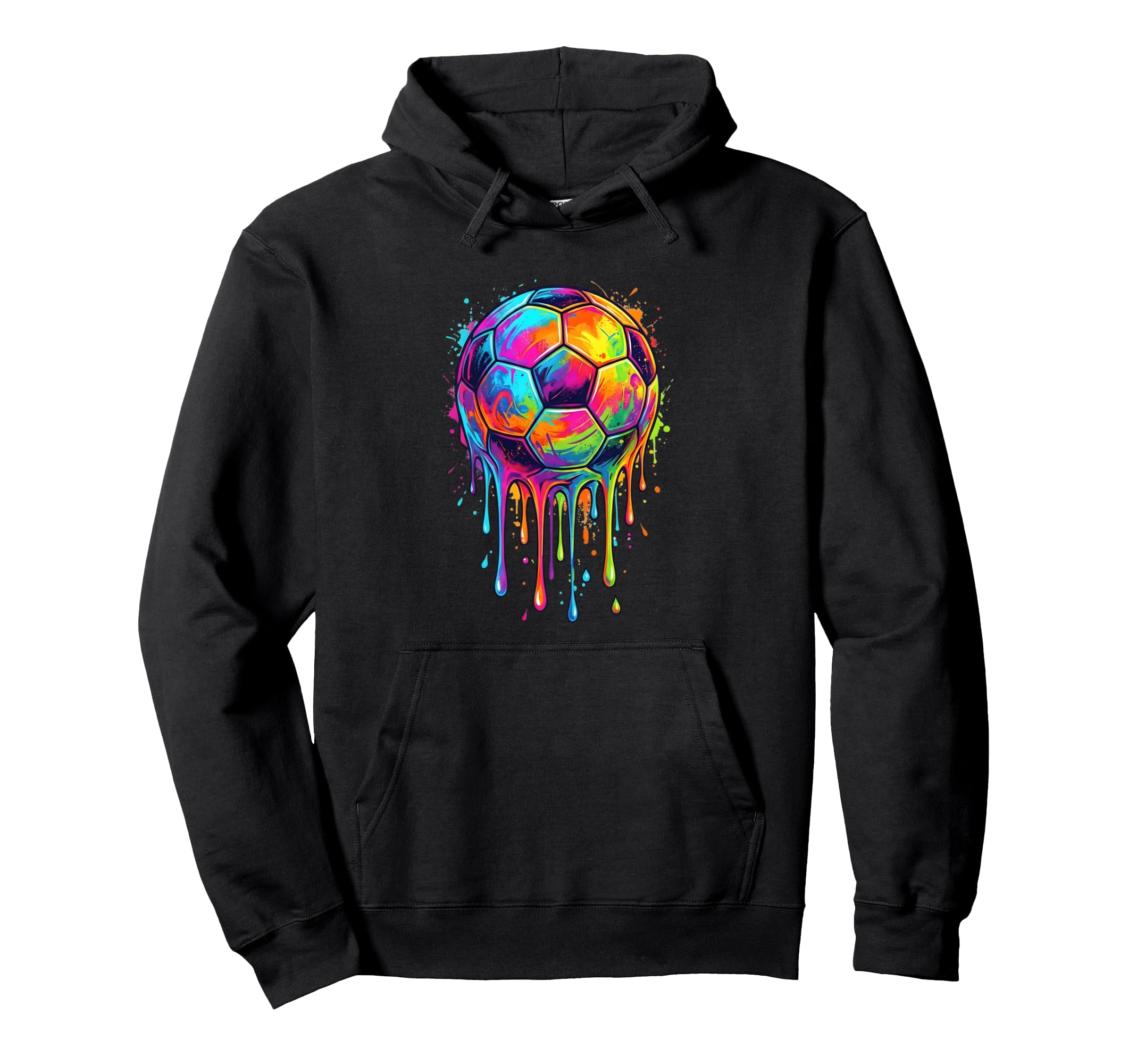 Dripping Soccer Drip Ice Cream Drip Hoodie - Fun Novelty Design for Adults - T-Shirt, Sweatshirt, Hoodie
