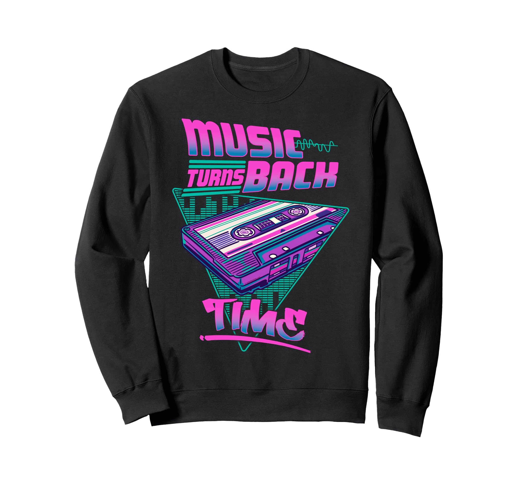 Synthwave Vaporwave Cassette Tape Sweatshirt - Graphic Print Men Women - T-Shirt, Sweatshirt, Hoodie