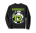 12 Year Old Birthday Soccer Sweatshirt - Aesthetic Graphic for Adults - T-Shirt, Sweatshirt, Hoodie