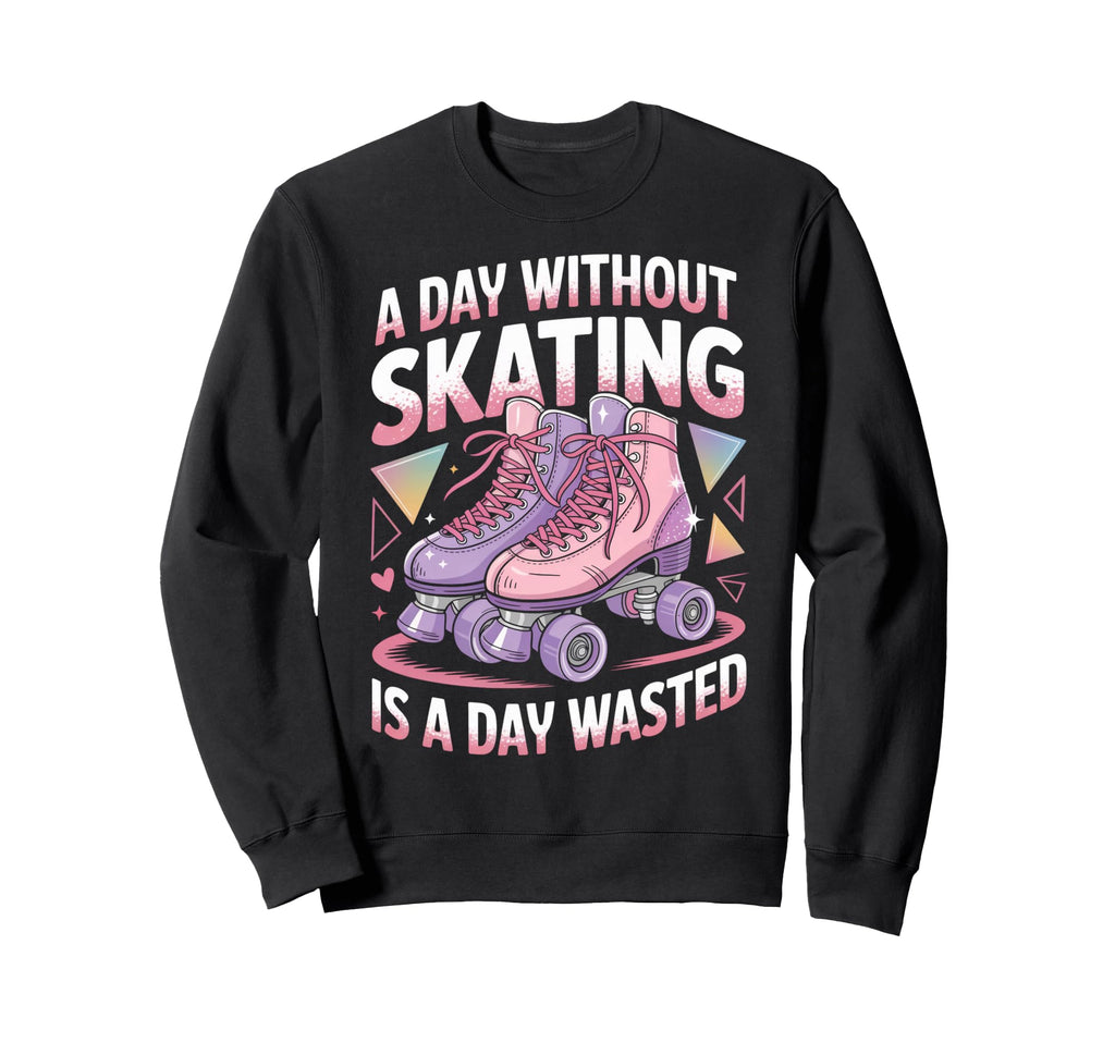 Day Without Skating Roller Skate Sweatshirt - Trendy Graphic Men Women - T-Shirt, Sweatshirt, Hoodie