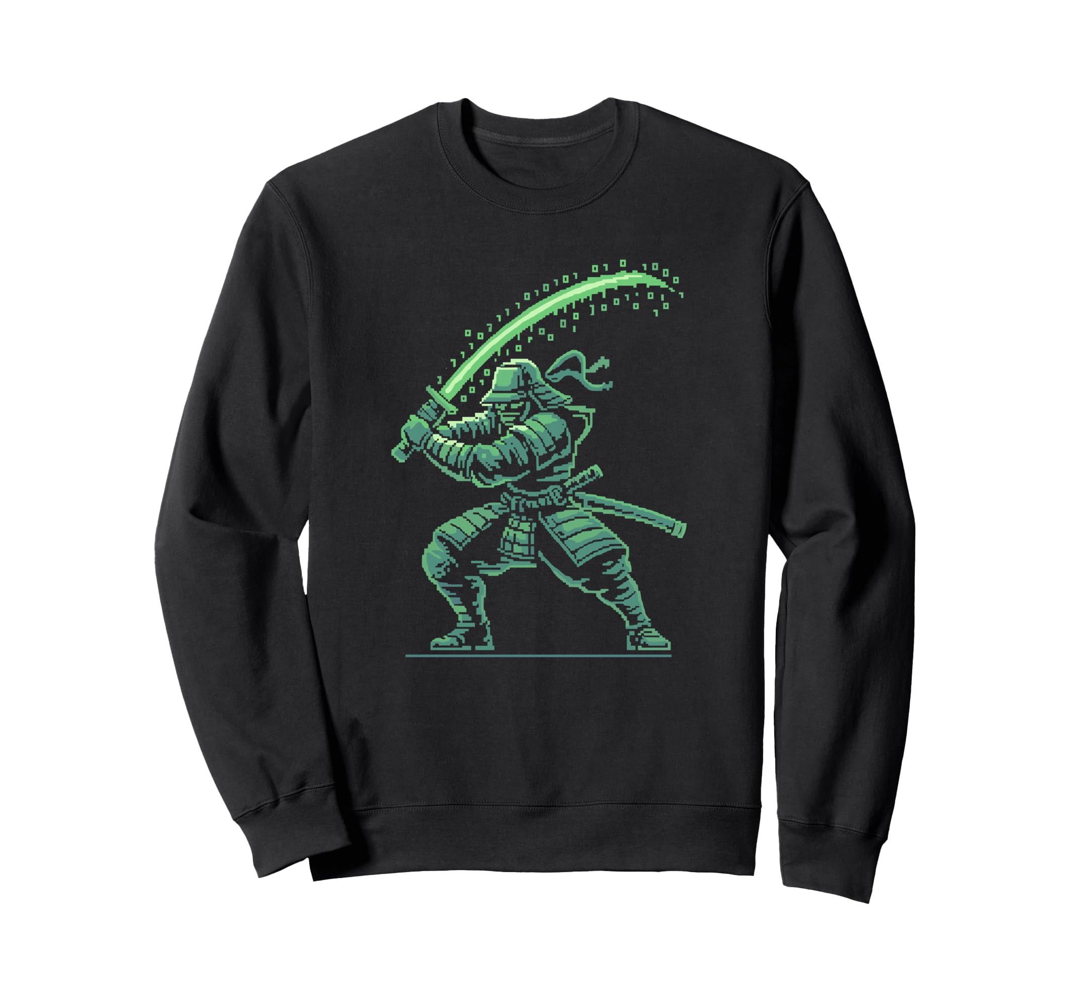 Pixel Samurai Warrior Arcade Gamer Sweatshirt - Graphic Print for Adults - T-Shirt, Sweatshirt, Hoodie