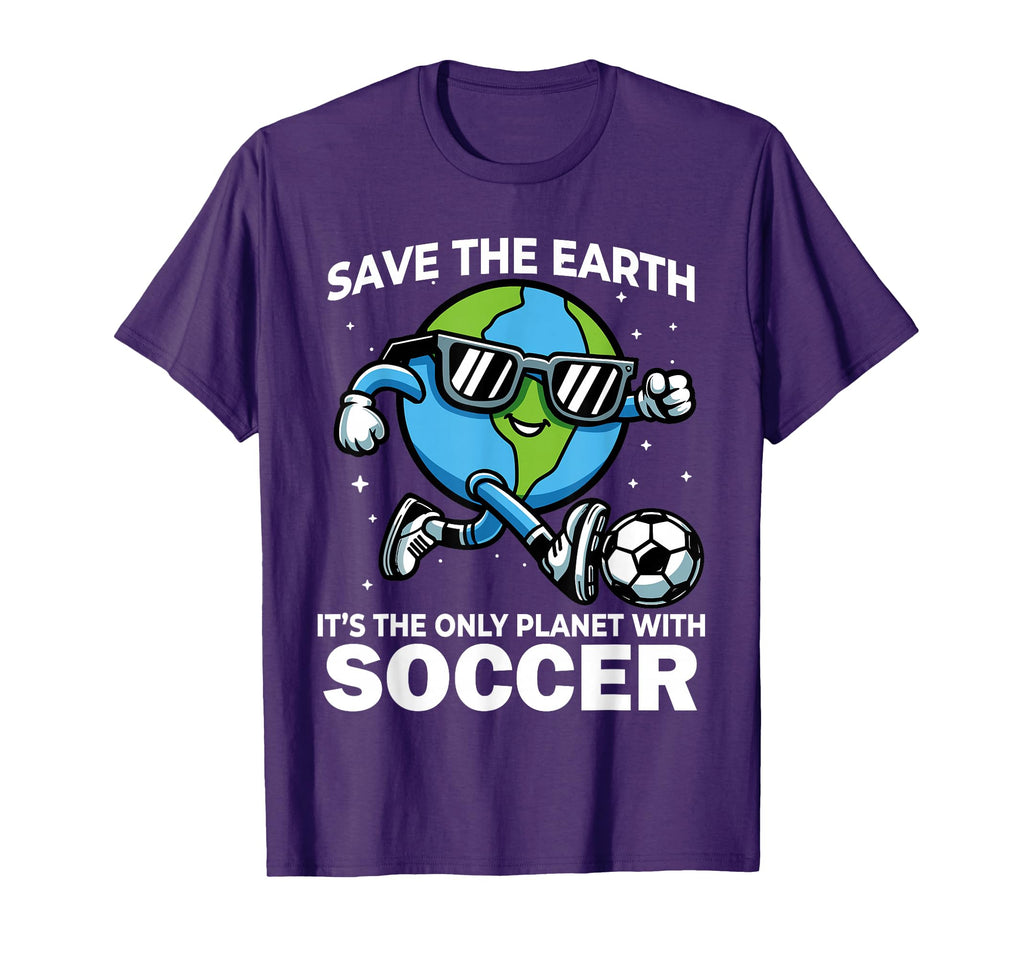 Save Earth Soccer Funny Earth Day T-Shirt - Graphic Print for Adults - T-Shirt, Sweatshirt, Hoodie