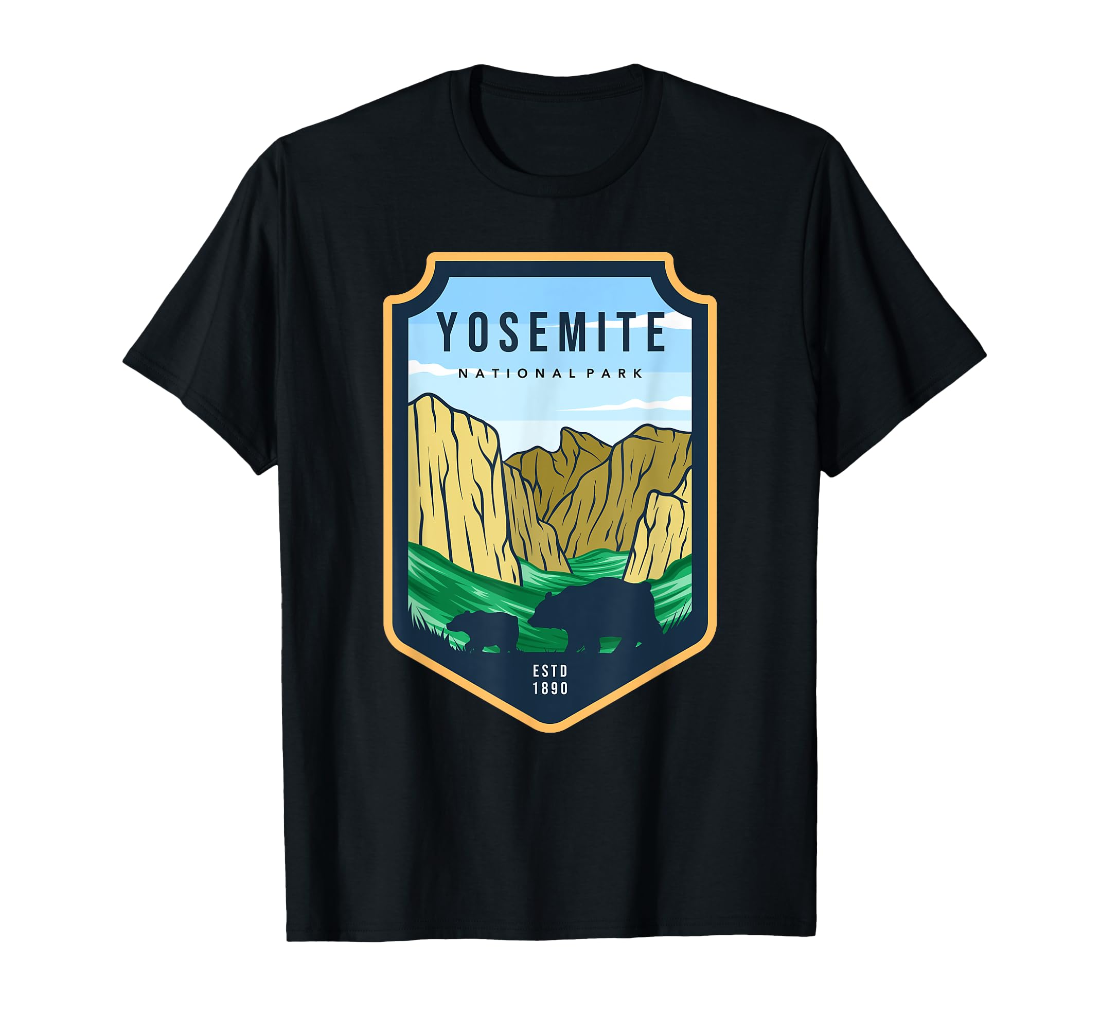 Yosemite National Park Usa Bears T-Shirt - Unique Graphic Unisex - T-Shirt, Sweatshirt, Hoodie