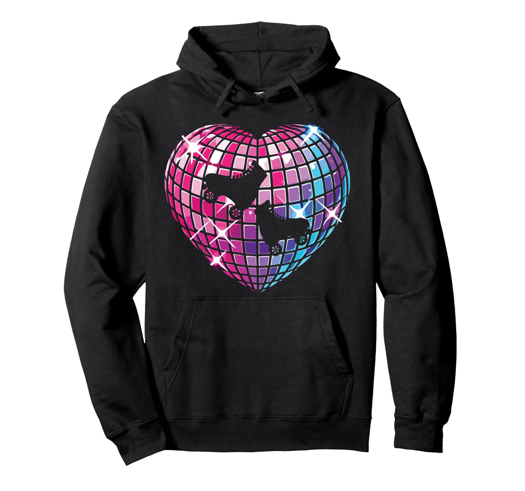 Roller Skating Skate 1970S Disco Ball Hoodie - Minimalist Print Men Women - T-Shirt, Sweatshirt, Hoodie