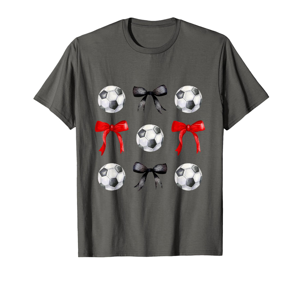 Soccer Balls Bows Womens Soccer Player T-Shirt - Unique Graphic Unisex - T-Shirt, Sweatshirt, Hoodie