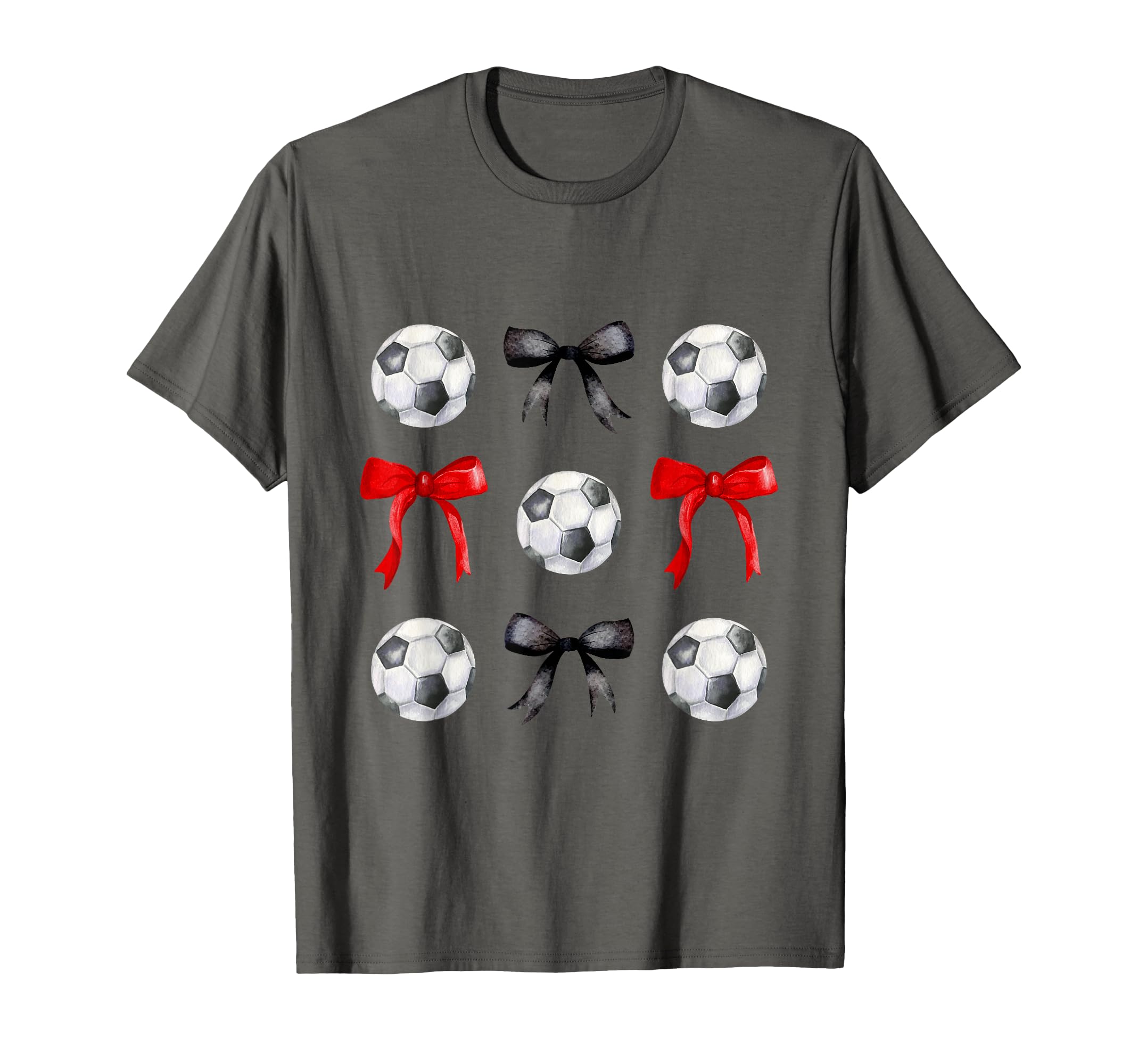 Soccer Balls Bows Womens Soccer Player T-Shirt - Unique Graphic Unisex - T-Shirt, Sweatshirt, Hoodie
