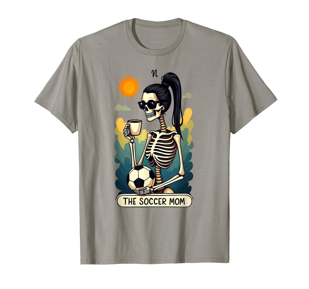 Gothic Tarot Card Skeleton Coffee T-Shirt - Fun Novelty Design for Adults - T-Shirt, Sweatshirt, Hoodie