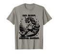 Eat Sleep Soccer Repeat Funny Soccer T-Shirt - Aesthetic Graphic Unisex - T-Shirt, Sweatshirt, Hoodie