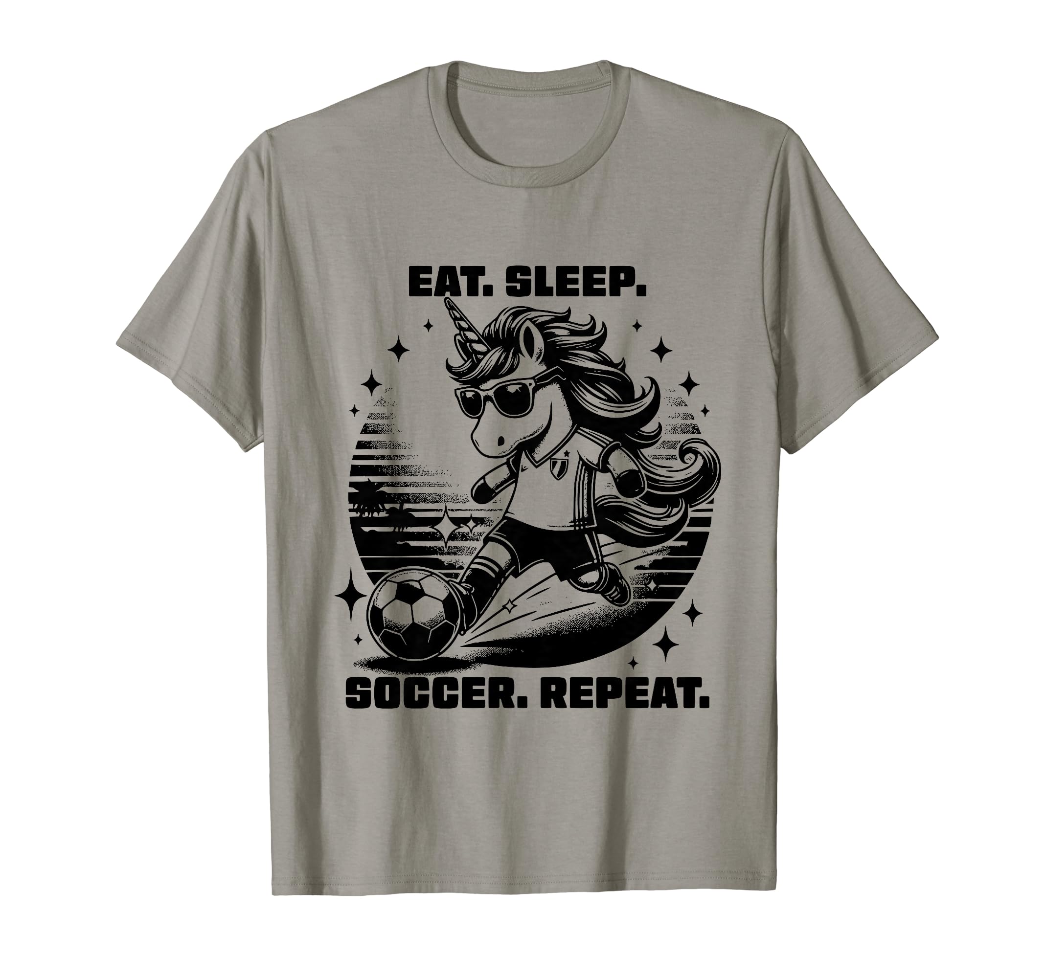 Eat Sleep Soccer Repeat Funny Soccer T-Shirt - Aesthetic Graphic Unisex - T-Shirt, Sweatshirt, Hoodie
