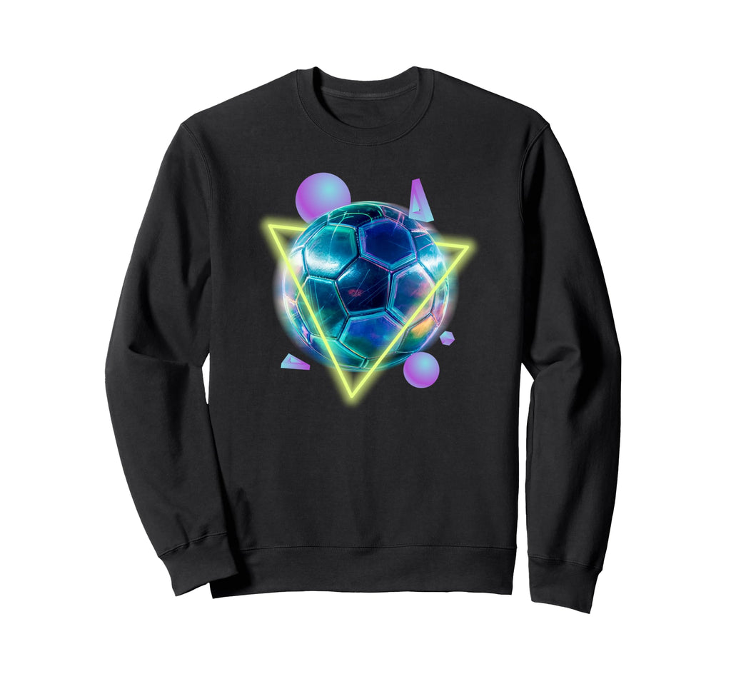 Soccer Ball Futuristic Sport Sweatshirt - Aesthetic Graphic Men Women - T-Shirt, Sweatshirt, Hoodie
