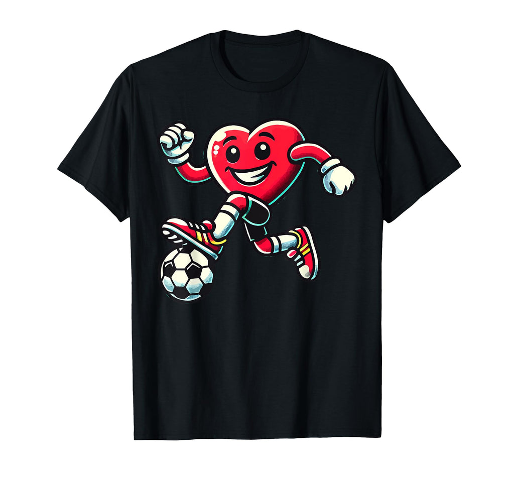 Soccer Heart Soccer Ball Valentines T-Shirt - Minimalist Print Men Women - T-Shirt, Sweatshirt, Hoodie