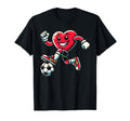 Soccer Heart Soccer Ball Valentines T-Shirt - Minimalist Print Men Women - T-Shirt, Sweatshirt, Hoodie