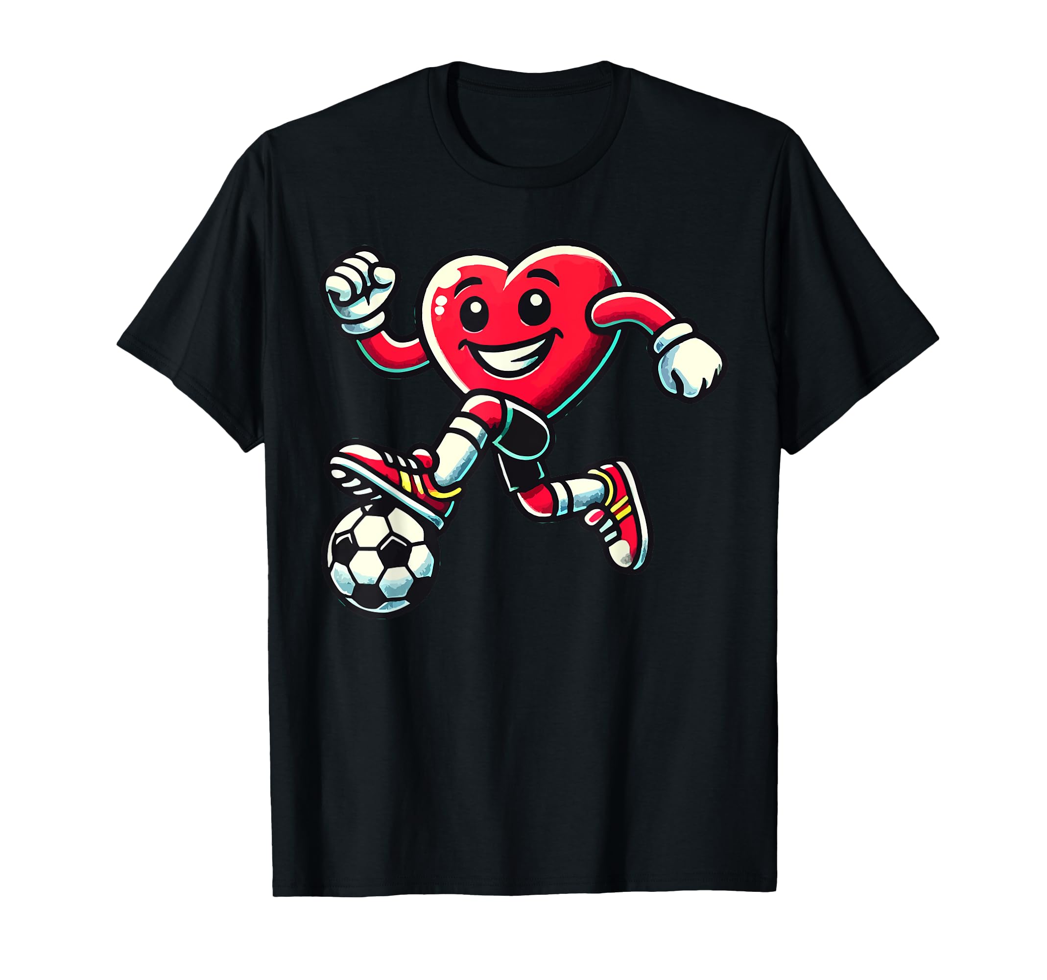 Soccer Heart Soccer Ball Valentines T-Shirt - Minimalist Print Men Women - T-Shirt, Sweatshirt, Hoodie