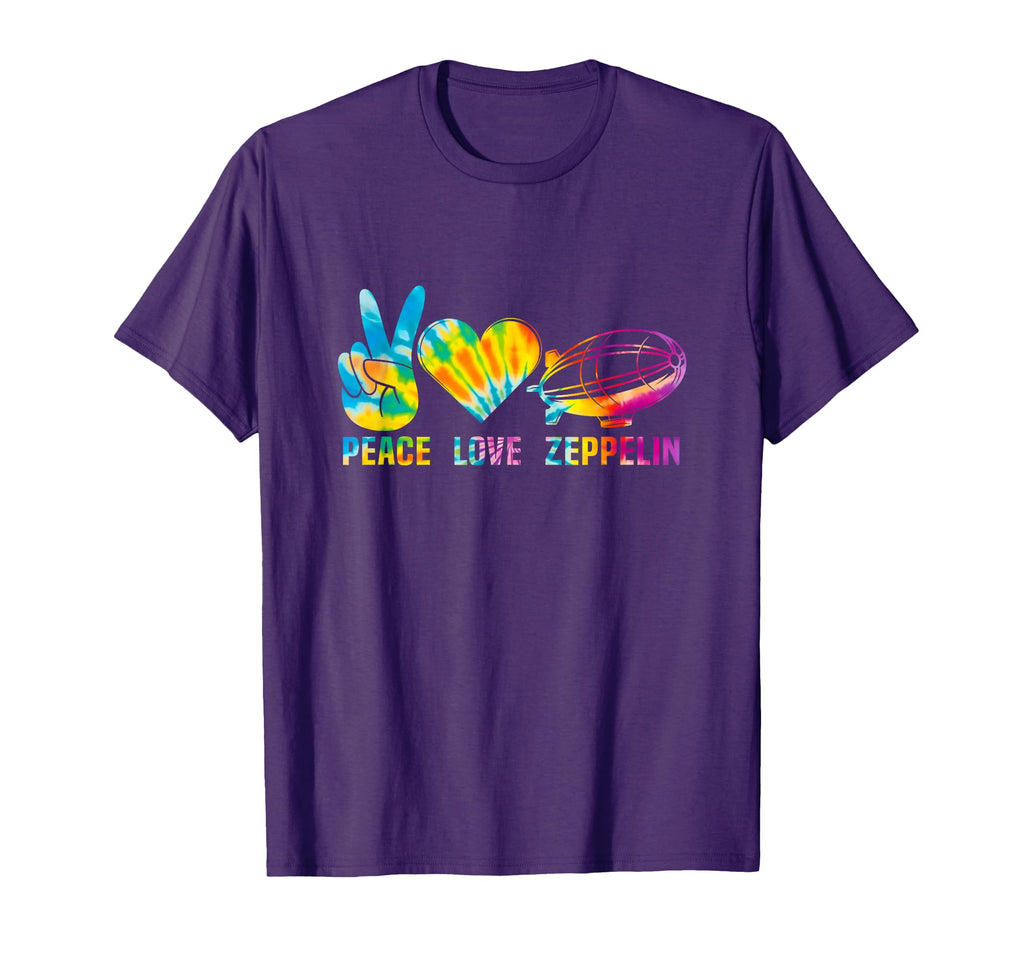 Tie Dye Dirigible Airship Blimp Zepelin T-Shirt - Custom Art Print Unisex - T-Shirt, Sweatshirt, Hoodie