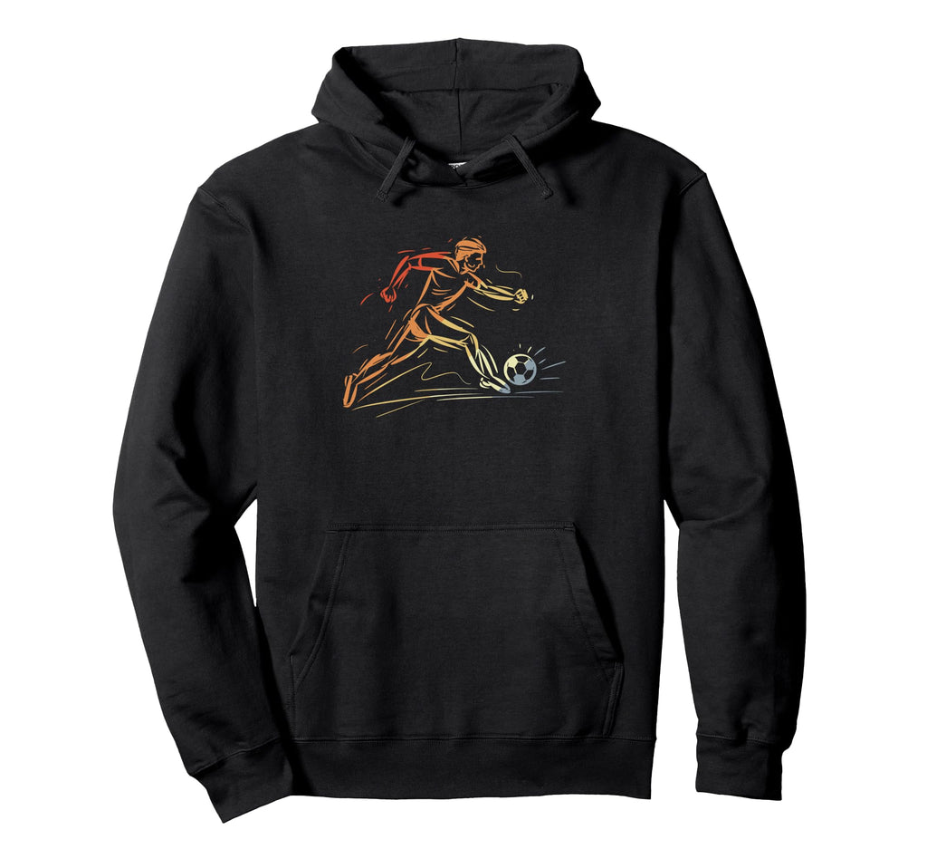 Soccer Player Drawing Team Sport Hoodie - Streetwear Style Men Women - T-Shirt, Sweatshirt, Hoodie