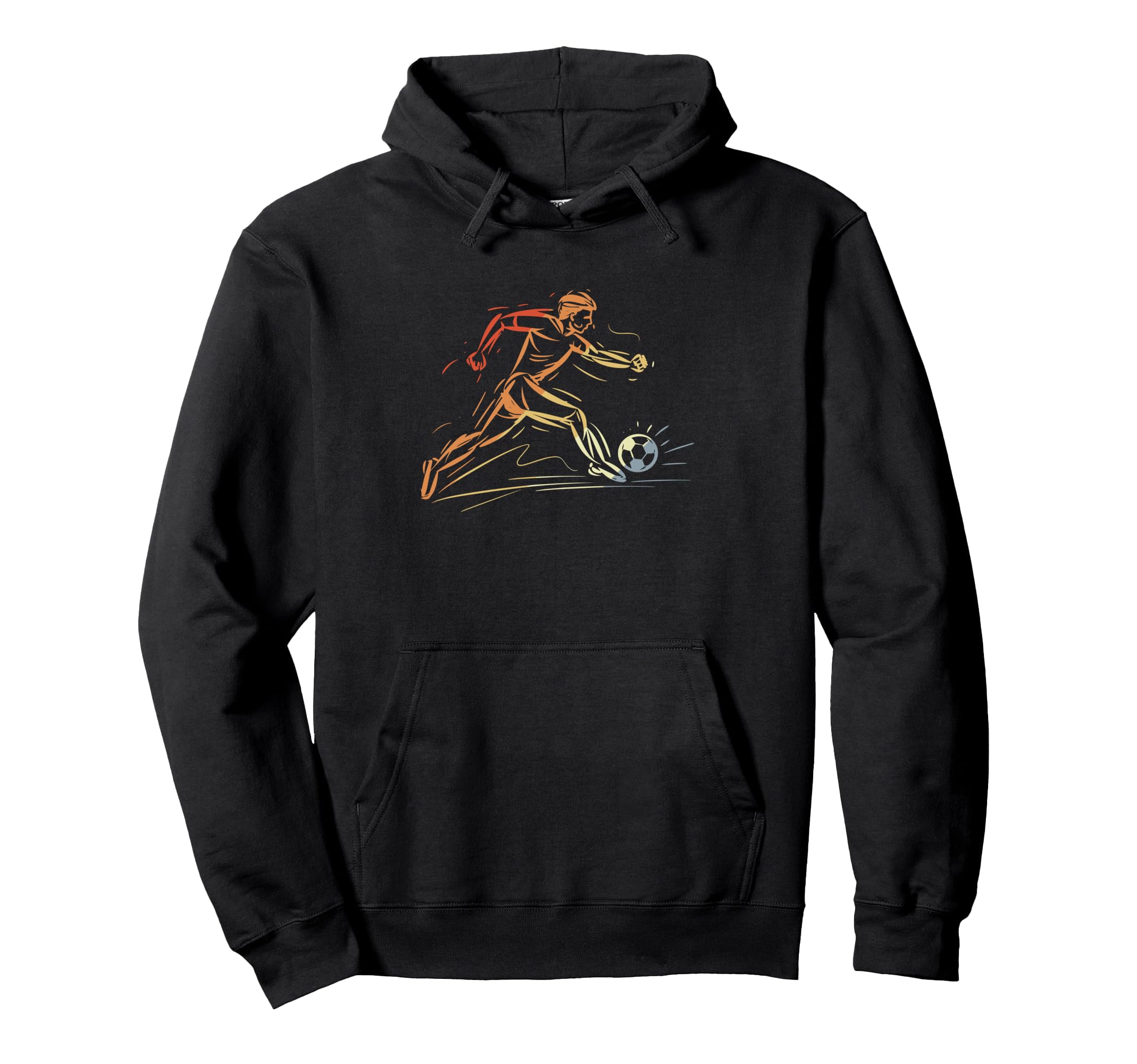 Soccer Player Drawing Team Sport Hoodie - Streetwear Style Men Women - T-Shirt, Sweatshirt, Hoodie