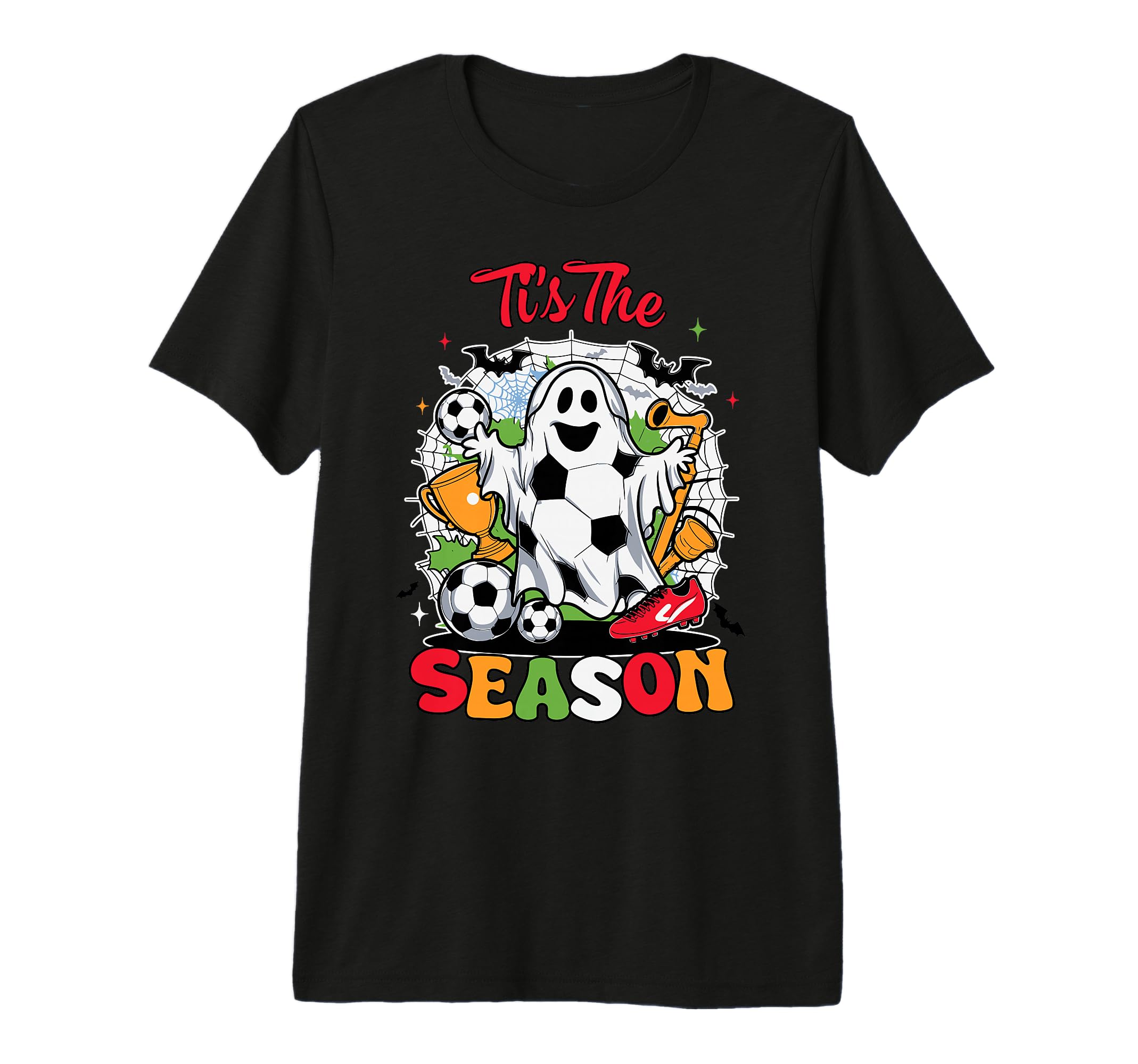 Soccer Tis Season Halloween Groovy T-Shirt - Novelty Apparel for Adults - T-Shirt, Sweatshirt, Hoodie