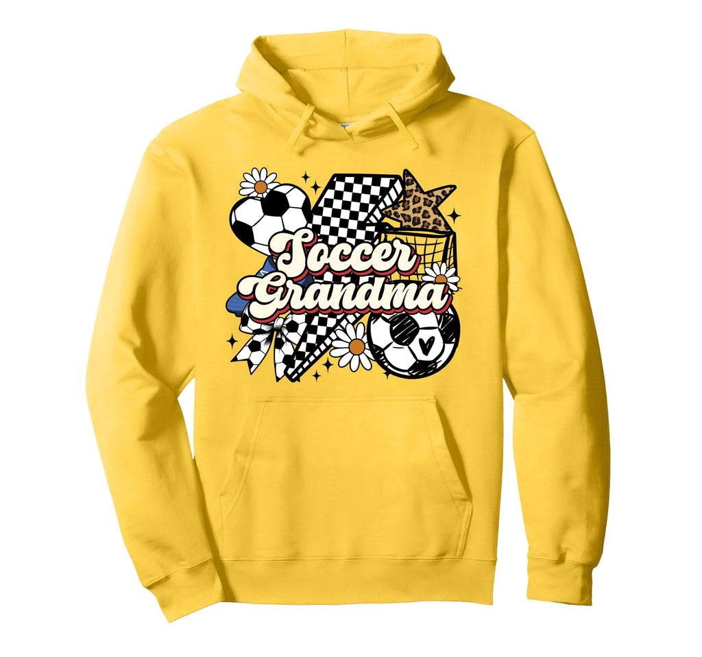 Soccer Grandma Funny Leopard Soccer Hoodie - Graphic Print for Adults - T-Shirt, Sweatshirt, Hoodie