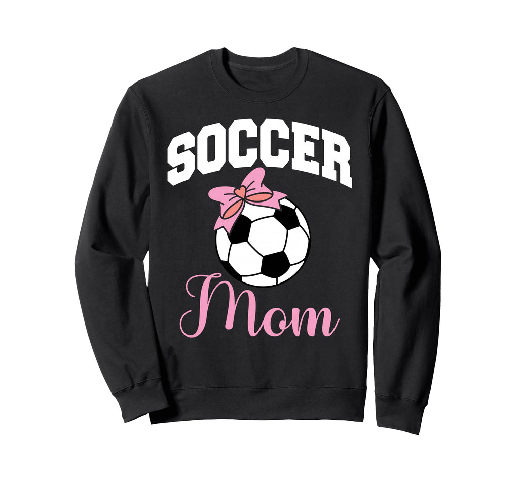 Soccer Mom Bow Soccer Ball Sweatshirt - Custom Art Print Men Women - T-Shirt, Sweatshirt, Hoodie
