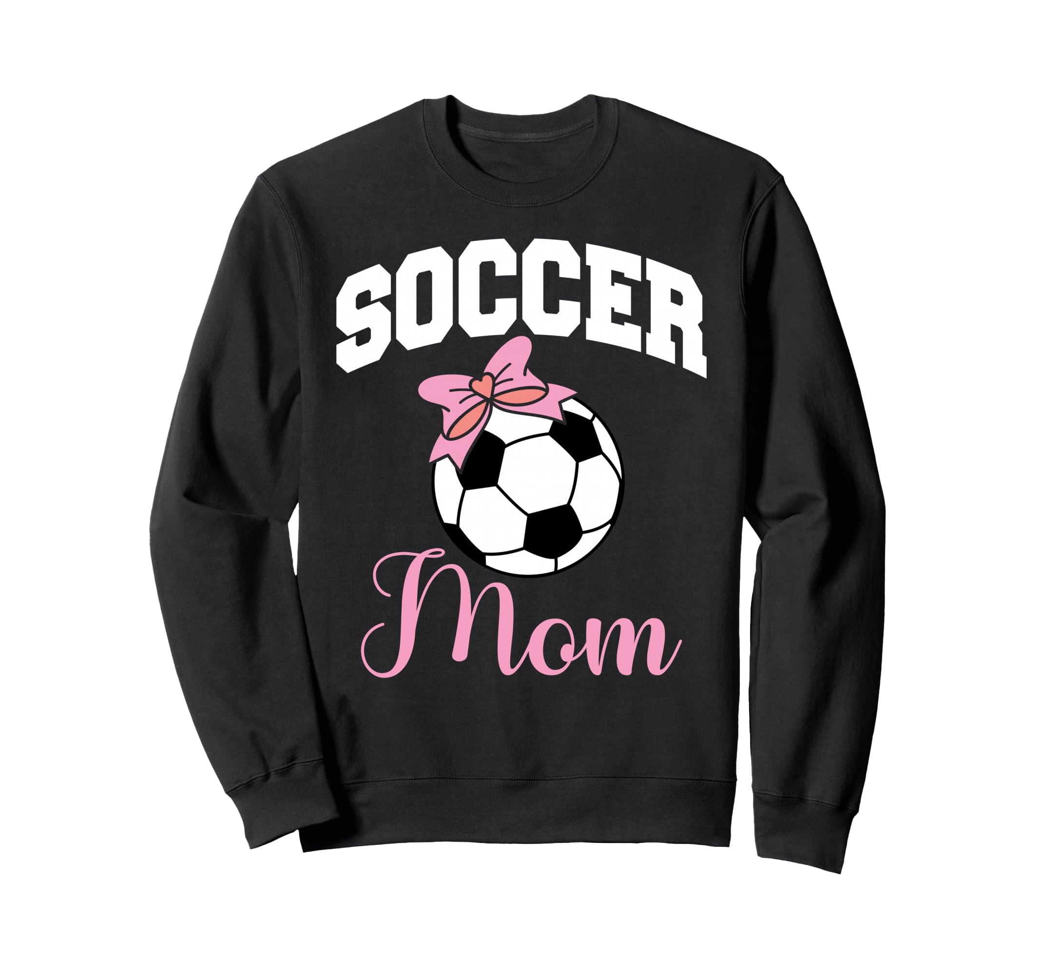 Soccer Mom Bow Soccer Ball Sweatshirt - Custom Art Print Men Women - T-Shirt, Sweatshirt, Hoodie