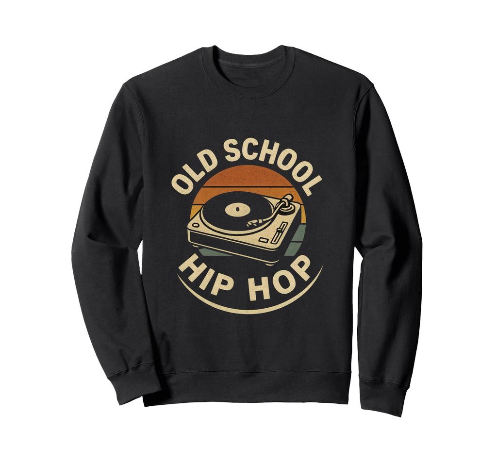 Old School Hip Hop Turntable Sunset Sweatshirt - Novelty Apparel Unisex - T-Shirt, Sweatshirt, Hoodie