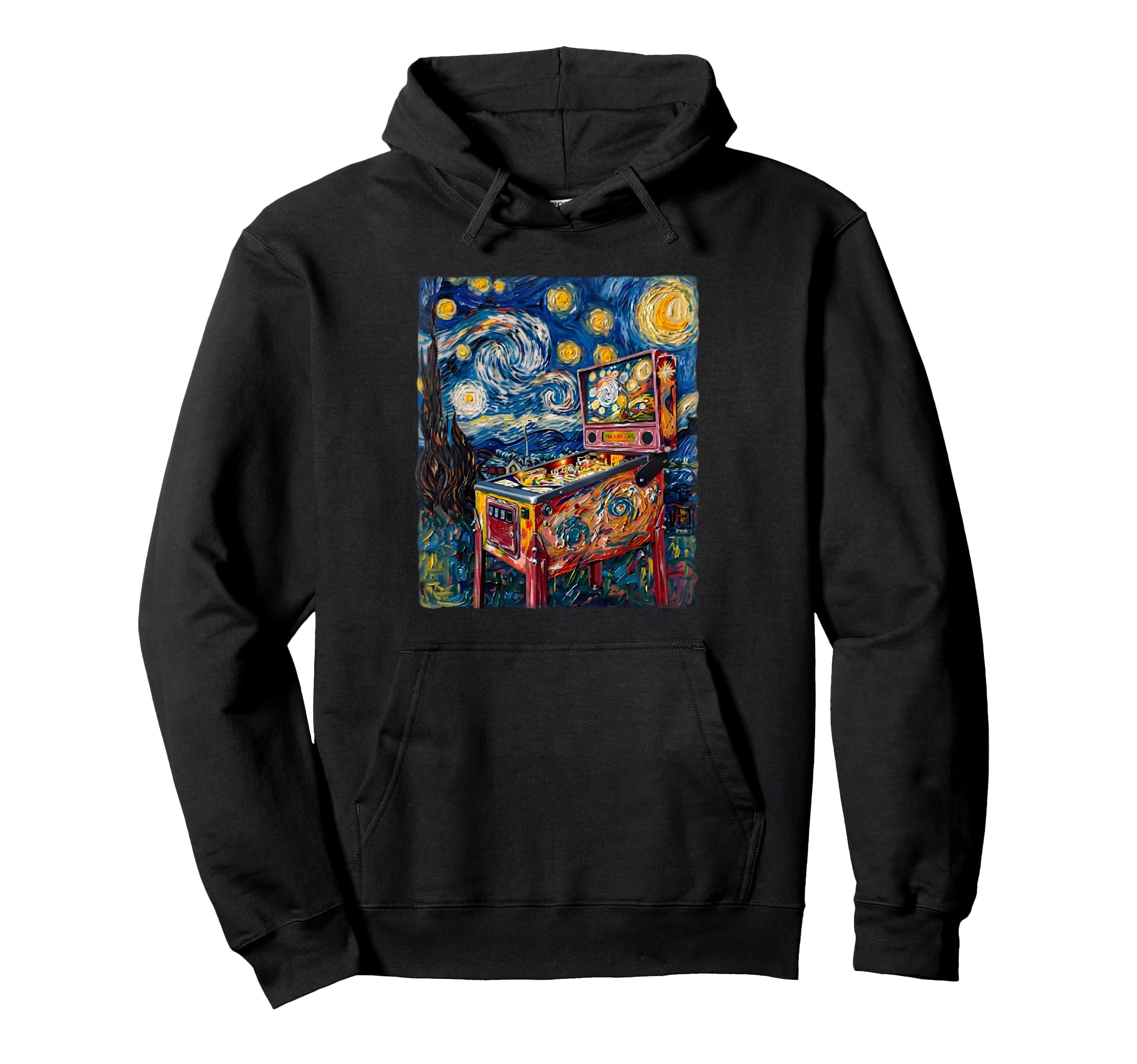 Painting Art Inspired Pinball Arcade Hoodie - Casual Everyday Wear Unisex - T-Shirt, Sweatshirt, Hoodie