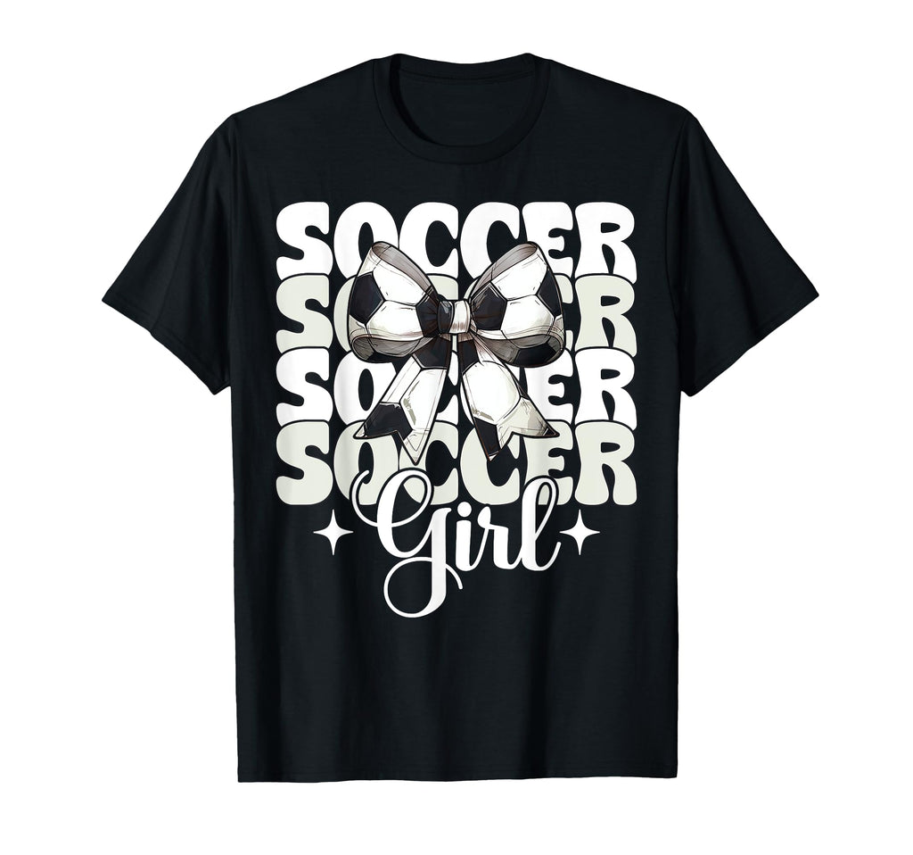 Womens Coquette Bow Ribbon Soccer Player Hoodie - Novelty Apparel Unisex - T-Shirt, Sweatshirt, Hoodie