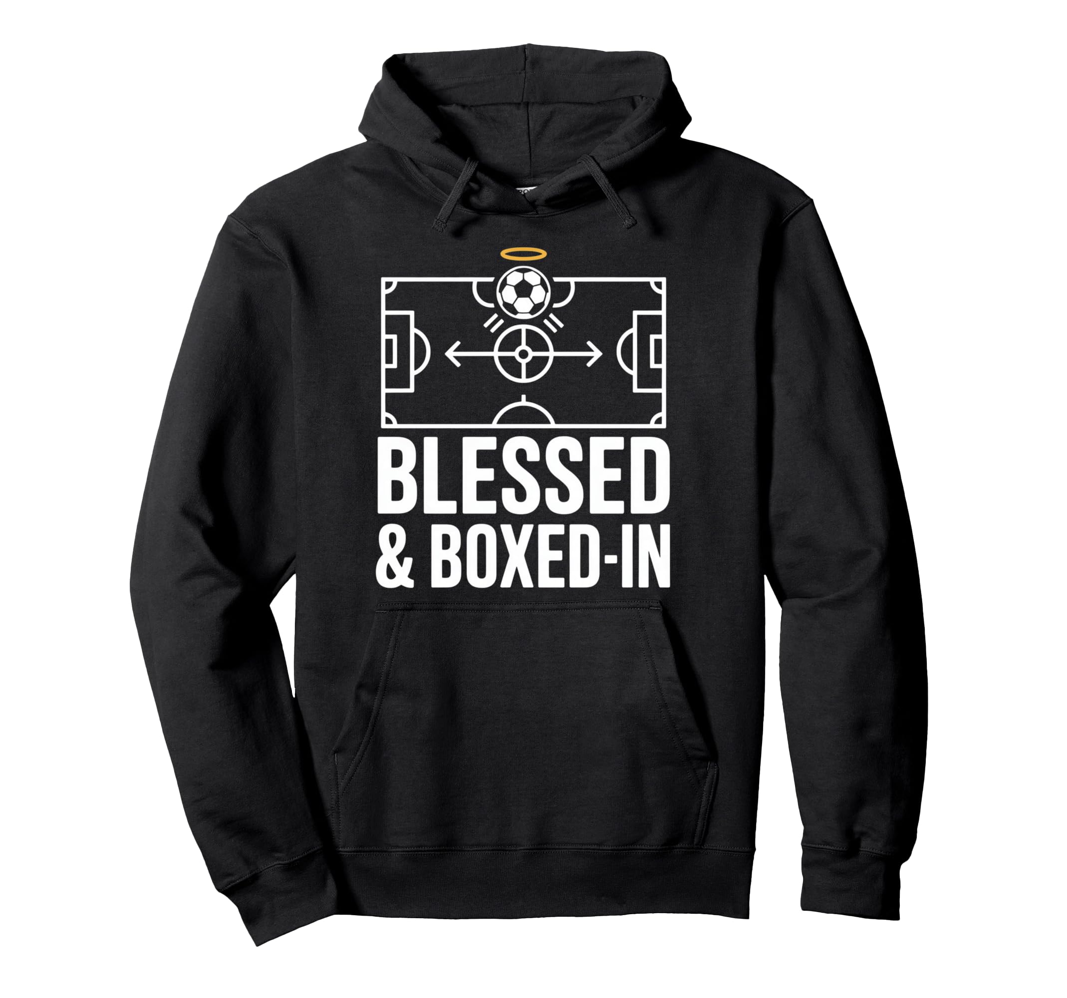 Blessed And Boxed Soccer Football Hoodie - Aesthetic Graphic Men Women - T-Shirt, Sweatshirt, Hoodie