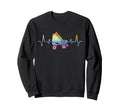 Roller Skating Skate Heartbeat Sweatshirt - Aesthetic Graphic for Adults - T-Shirt, Sweatshirt, Hoodie