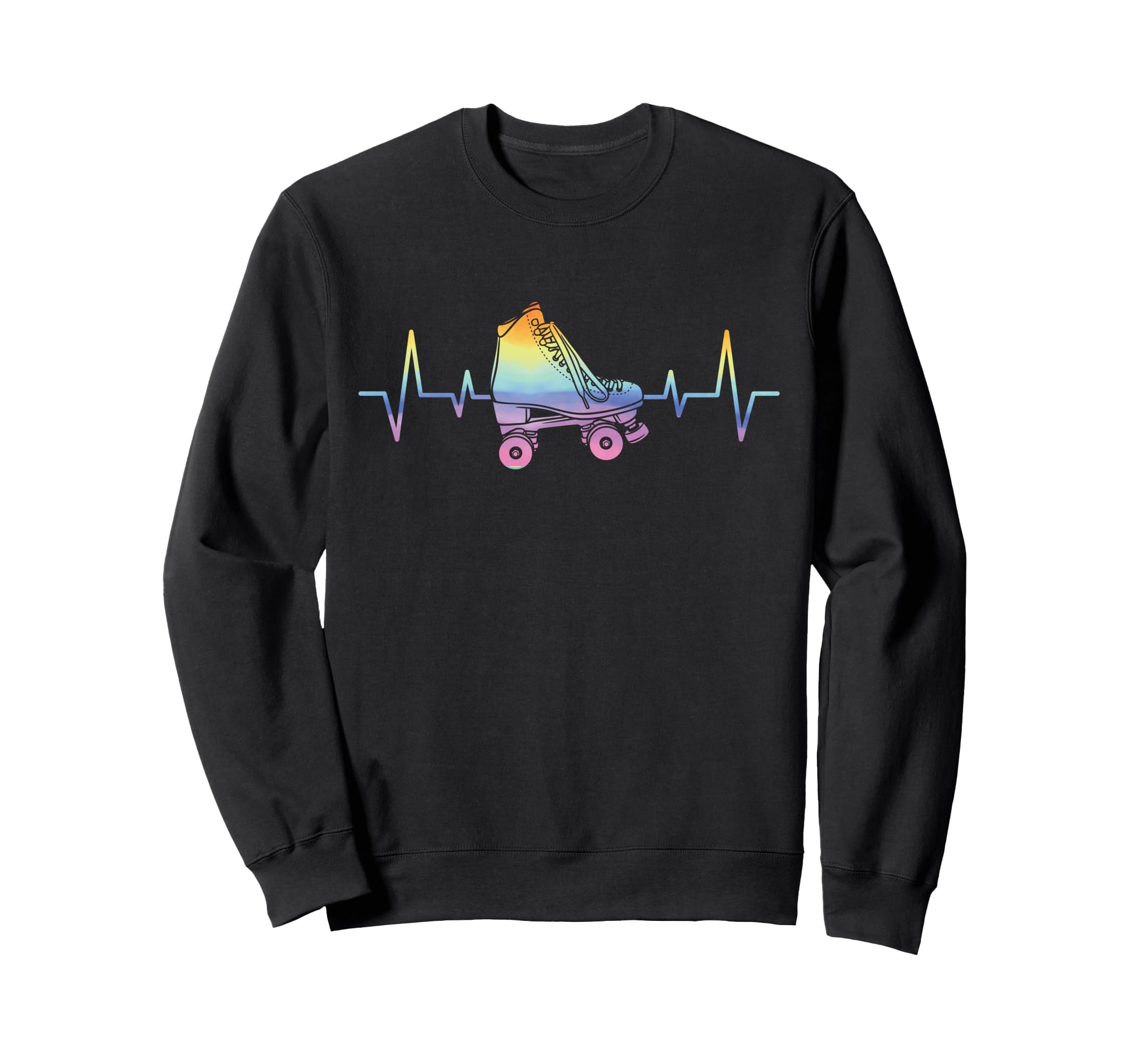 Roller Skating Skate Heartbeat Sweatshirt - Aesthetic Graphic for Adults - T-Shirt, Sweatshirt, Hoodie