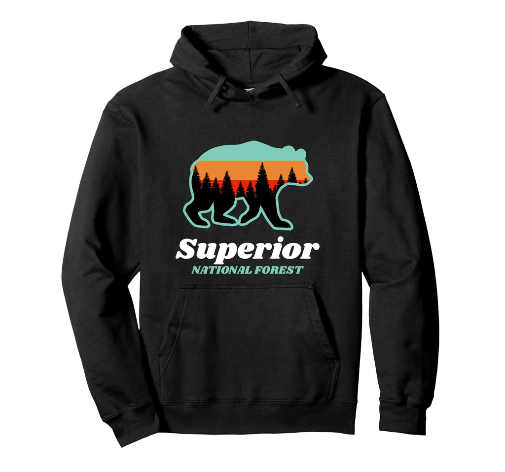 Superior National Forest Park Mn Bear Hoodie - Trendy Graphic Men Women - T-Shirt, Sweatshirt, Hoodie