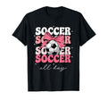 Groovy Soccer Coquette Bow Soccer All T-Shirt - Graphic Print for Adults - T-Shirt, Sweatshirt, Hoodie