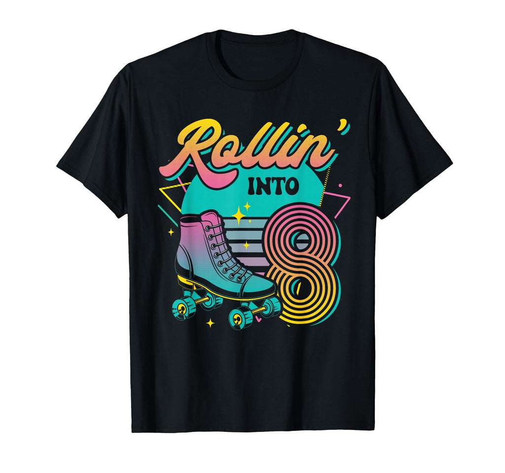 Roller Skate 8Th Birthday Party T-Shirt - Streetwear Style for Adults - T-Shirt, Sweatshirt, Hoodie