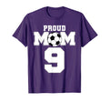 Proud Soccer Mom Number 9 Custom T-Shirt - Novelty Apparel Men Women - T-Shirt, Sweatshirt, Hoodie