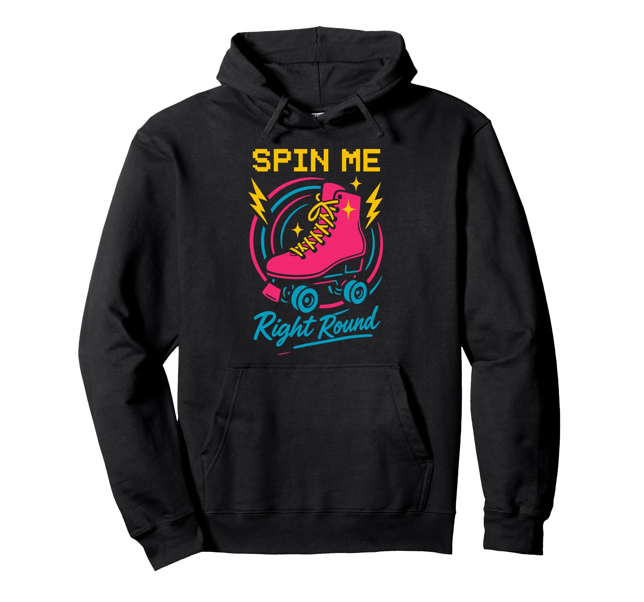Roller Rink Crew Skate Disco Vibes Hoodie - Fun Novelty Design for Adults - T-Shirt, Sweatshirt, Hoodie