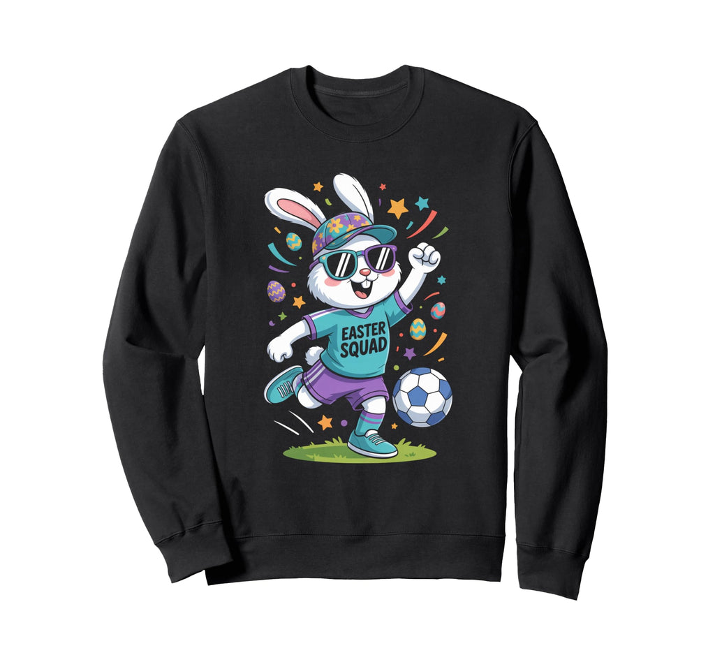Sports Gift Easter Squad Bunny Soccer Sweatshirt - Unique Graphic Unisex - T-Shirt, Sweatshirt, Hoodie