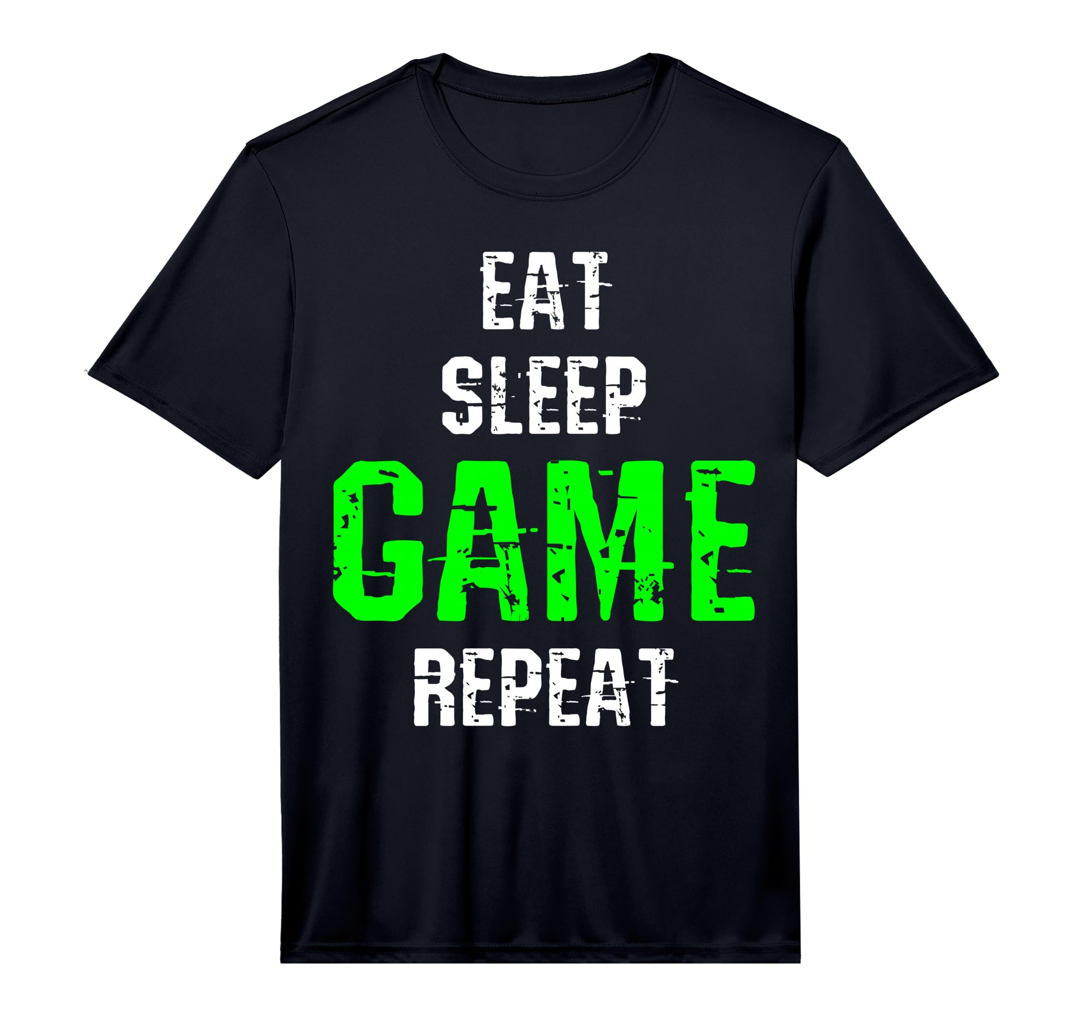 Eat Sleep Game Repeat Gamer Gift Funny T-Shirt - Custom Art Print Unisex - T-Shirt, Sweatshirt, Hoodie