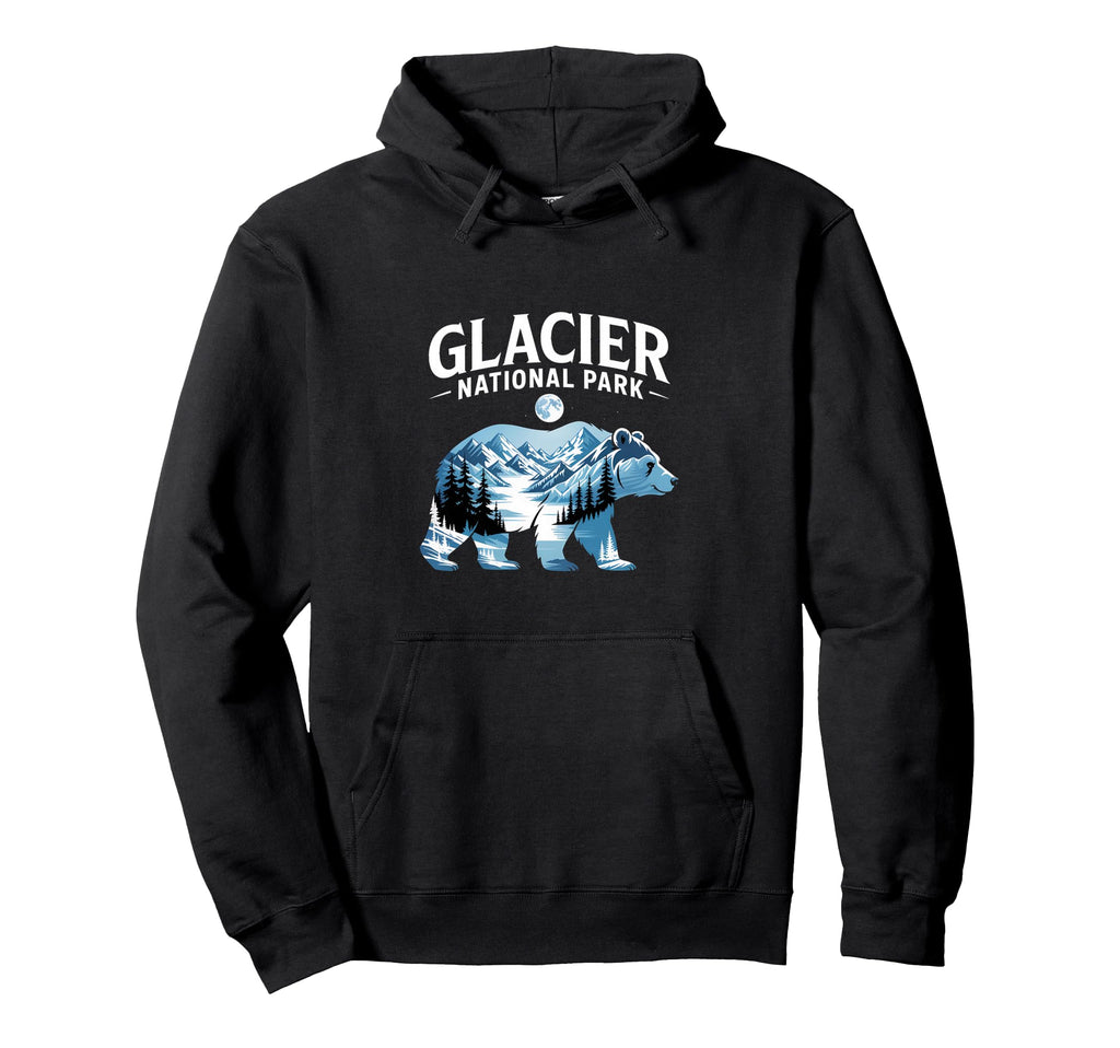 Glacier Grizzly Bear Glacier National Hoodie - Novelty Apparel for Adults - T-Shirt, Sweatshirt, Hoodie