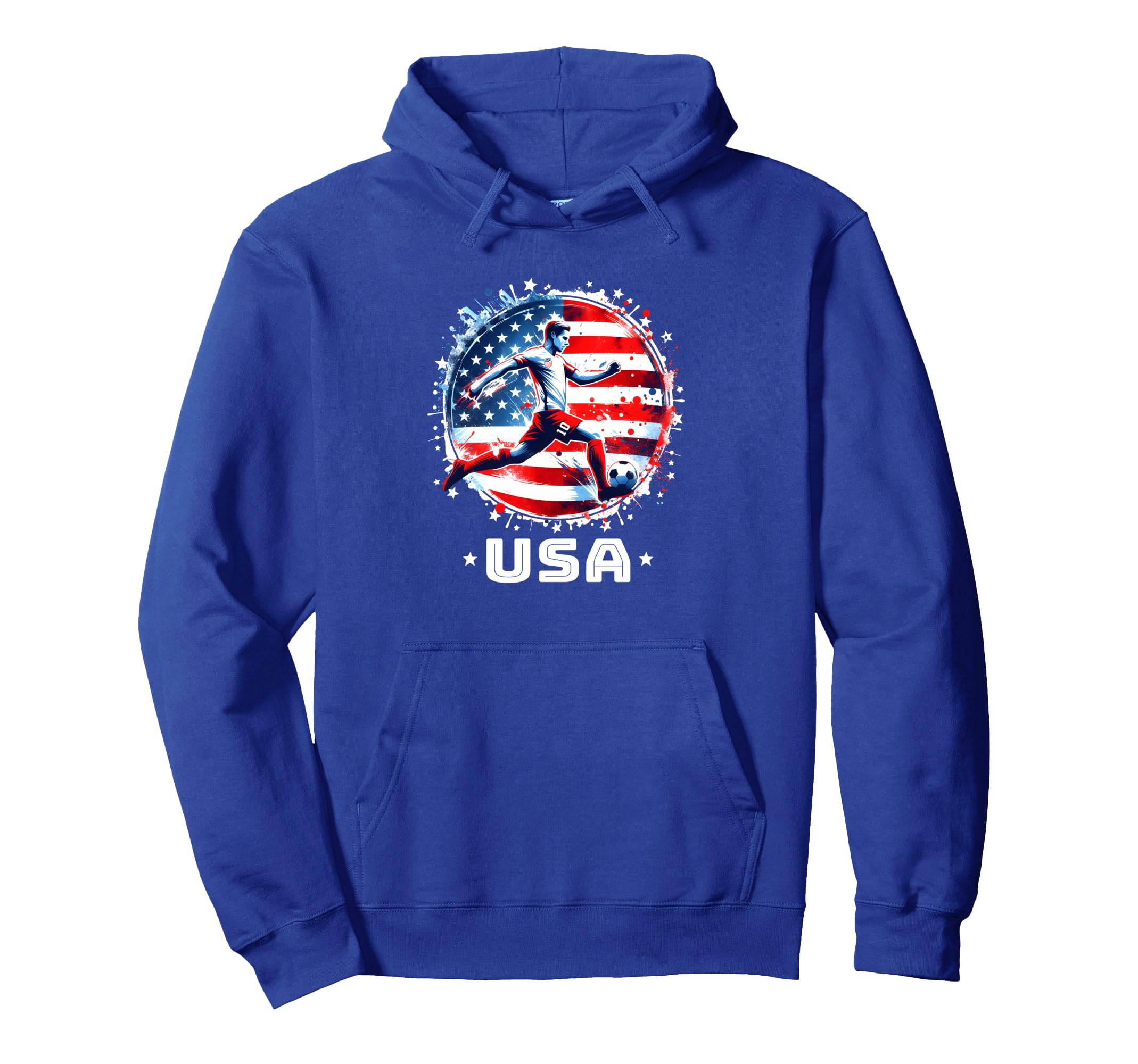 American Flag Soccer Player Teen Soccer Hoodie - Unique Graphic Men Women - T-Shirt, Sweatshirt, Hoodie