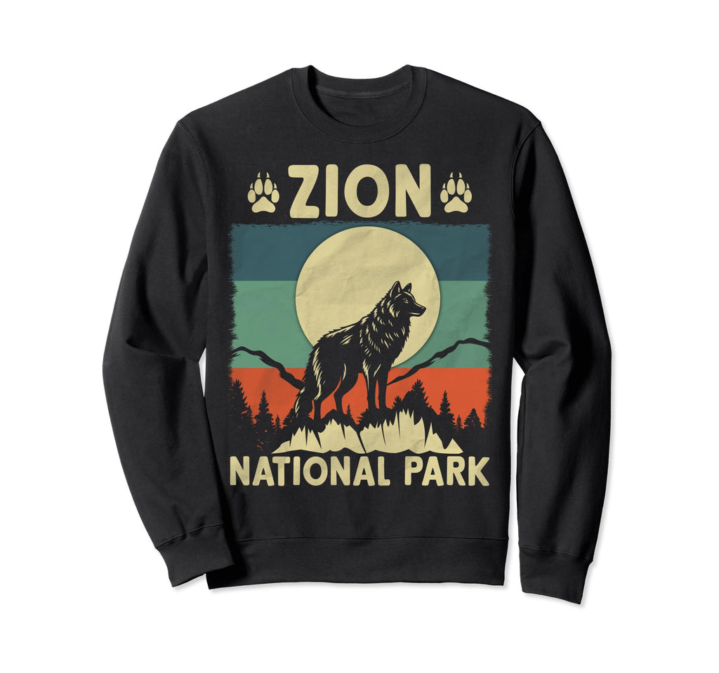 Wolf Zion National Park Sweatshirt - Trendy Graphic Unisex - T-Shirt, Sweatshirt, Hoodie