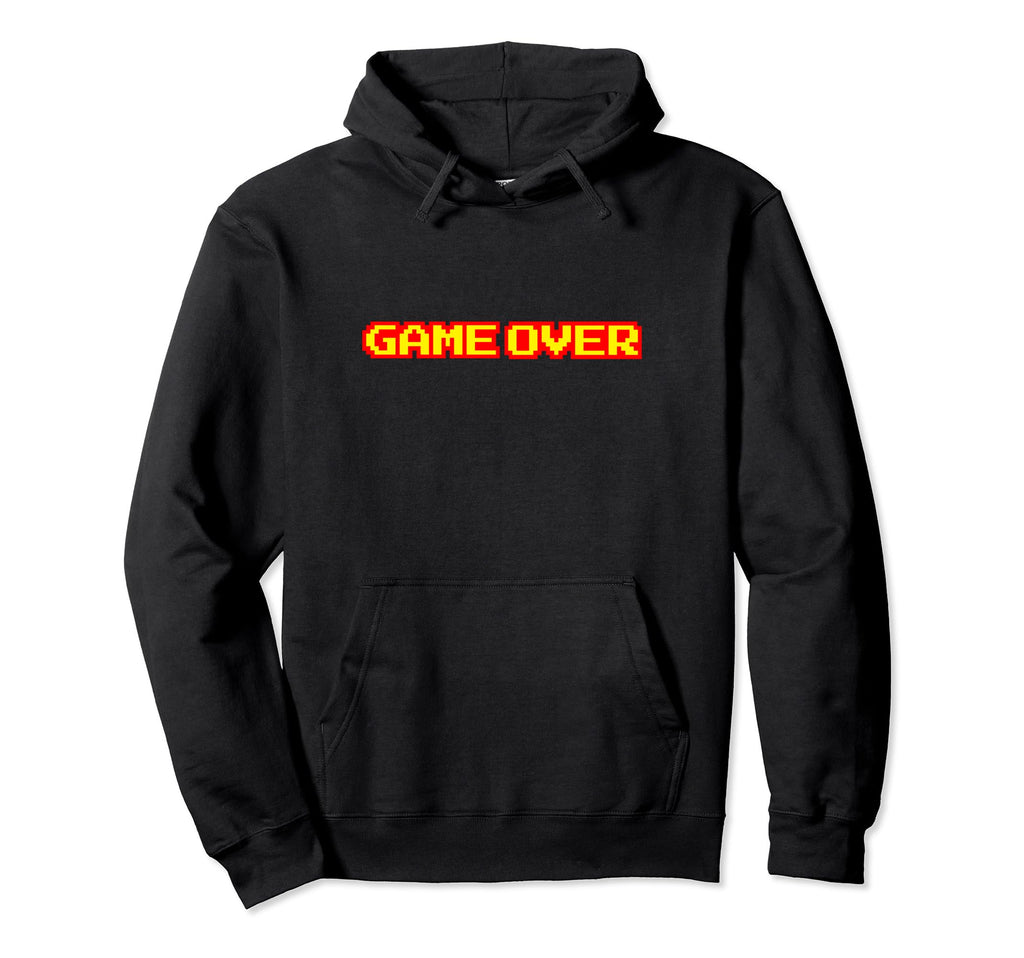 8Bit Game Over Arcade Video Games Gaming Hoodie - Minimalist Print Unisex - T-Shirt, Sweatshirt, Hoodie