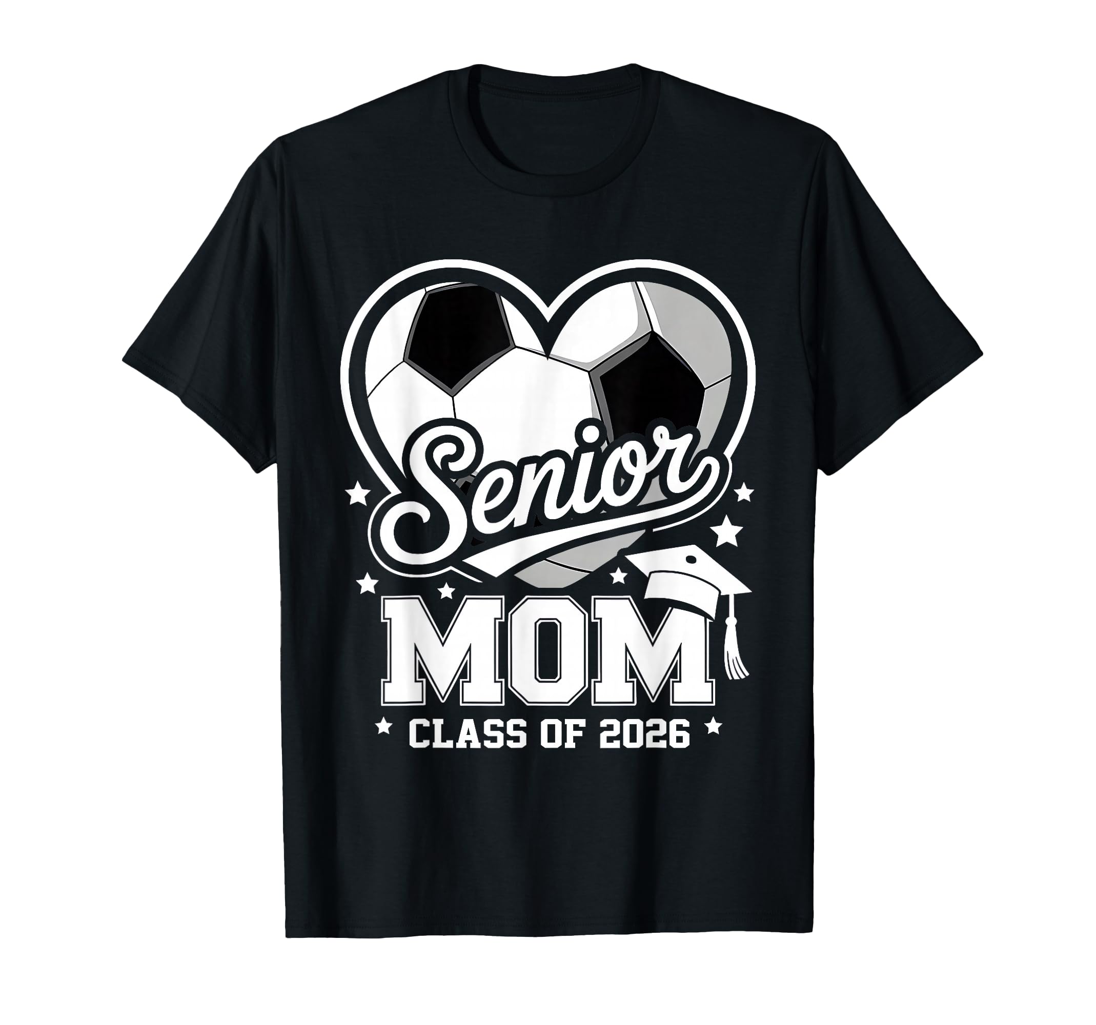 Proud Senior Mom Class 2026 Soccer T-Shirt - Custom Art Print Unisex - T-Shirt, Sweatshirt, Hoodie