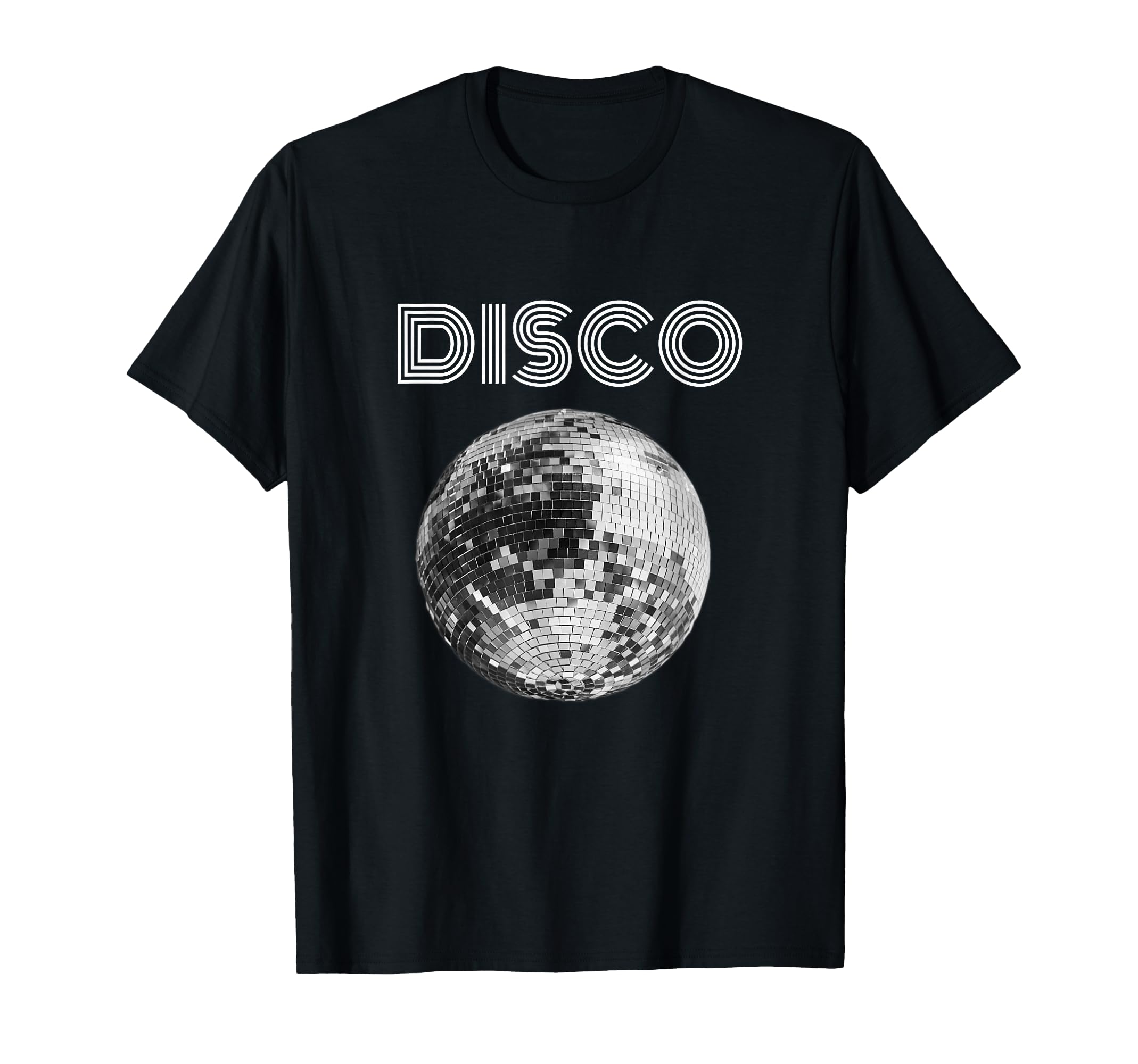 Black And White Disco Ball Club T-Shirt - Minimalist Print Unisex - T-Shirt, Sweatshirt, Hoodie